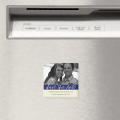 Navy Bold Banner Foto Save The Date Magnet (Insitu (Vaatwasser))