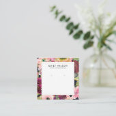 NAVY BORDEAUX BLOESEM STUD OORBEL DISPLAY VIERKANTE VISITEKAARTJE (Staand voorkant)