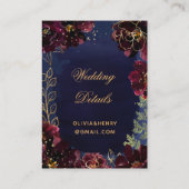 Navy Bordeaux Online RSVP & Details Mighty Busine Visitekaartje (Achterkant)