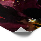 Navy Bordeaux Welkom op onze bruiloft 24 x 32 inch Poster (Hoek)