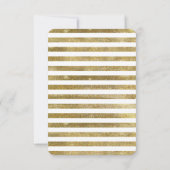 Navy Bourgogne Bloemen Gouden Glitter Stripes RSVP (Achterkant)