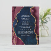 Navy, Bourgogne en goudoornhuwelijk Kaart (Staand voorkant)