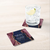 Navy, Bourgogne en goudoornhuwelijk Kartonnen Onderzetters (Insitu)