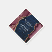 Navy, Bourgogne en goudoornhuwelijk Servet (Hoek)