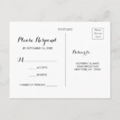 Navy Bourgondië Marsala Rustieke Boho bruiloft RSV Uitnodiging Briefkaart (Achterkant)