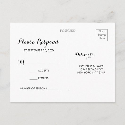 Navy Bourgondië Marsala Rustieke Boho bruiloft RSV Uitnodiging Briefkaart (Achterkant)