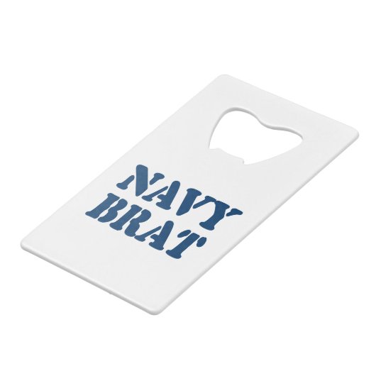 NAVY BRAT CREDITKAART FLESSENOPENER (Voorkant Gekanteld)