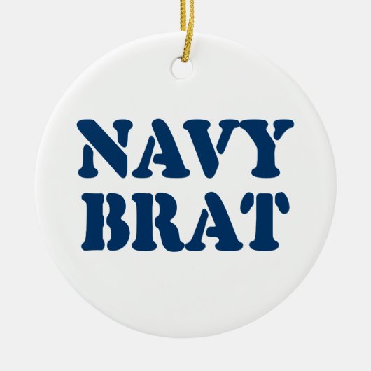 NAVY BRAT KERAMISCH ORNAMENT (Voorkant)