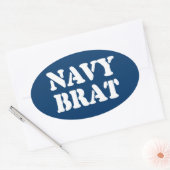 NAVY BRAT OVALE STICKER (Envelop)