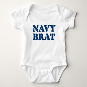 NAVY BRAT ROMPER