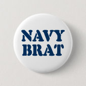 NAVY BRAT RONDE BUTTON 5,7 CM (Voorkant)