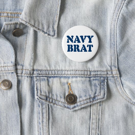 NAVY BRAT RONDE BUTTON 5,7 CM (In situ)