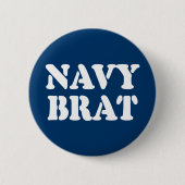 NAVY BRAT RONDE BUTTON 5,7 CM (Voorkant)