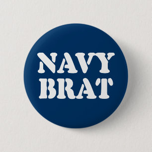 NAVY BRAT RONDE BUTTON 5,7 CM
