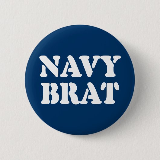 NAVY BRAT RONDE BUTTON 5,7 CM (Voorkant)