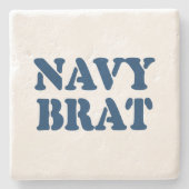 NAVY BRAT STENEN ONDERZETTER (Voorkant)