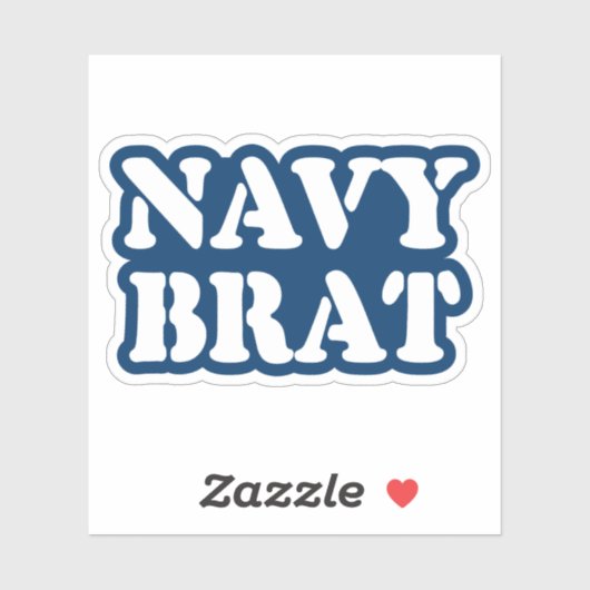 NAVY BRAT STICKER (Vel)
