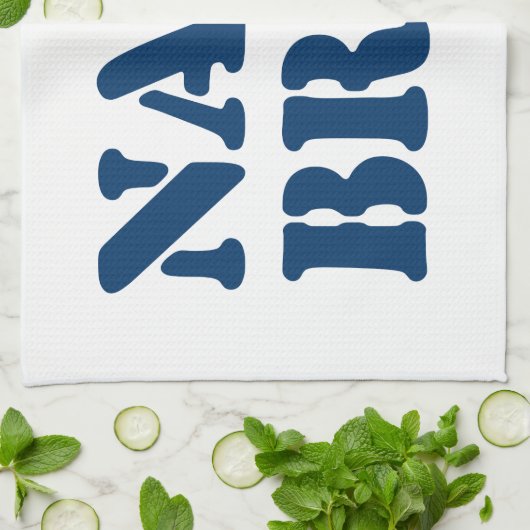 NAVY BRAT THEEDOEK (Gevouwen)