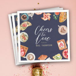 Navy Bridal Brunch Waffles Pannenkoeken Servet