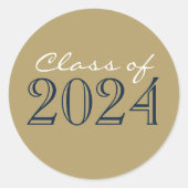 Navy Bronze Gold Afstuderen Envelope Seal Stickers (Voorkant)