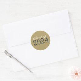 Navy Bronze Gold Afstuderen Envelope Seal Stickers