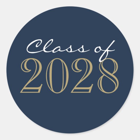 Navy Bronze Gold Afstuderen Envelope Seal Stickers (Voorkant)