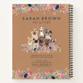 Navy Brown Cute Dog Groomer Small Best Seller Notitieboek (Achterkant)