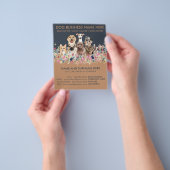 Navy Brown Dog Sitting Service Pet Groomer Flyer (Hand)