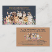 Navy Brown Dogs Cats Briet Drawing Visitekaartje (Voorkant / Achterkant)