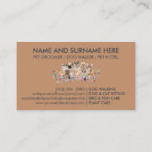 Navy Brown Pet Breed Dogs Katten Visitekaartje (Achterkant)