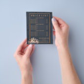 Navy Brown Pet Sitter hond veterinaire prijslijst Flyer (Hand)