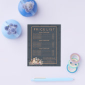 Navy Brown Pet Sitter hond veterinaire prijslijst Flyer (Enkel)