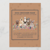 Navy Brown PetSitter hond veterinaire prijslijst Menu (Achterkant)
