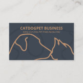Navy Brown Qr Code Logo Honden Katten Pet Visitekaartje (Voorkant)