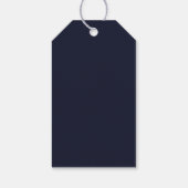 Navy bruiloft dank u. Blauw modern cadeau label Cadeaulabel (Achterkant)