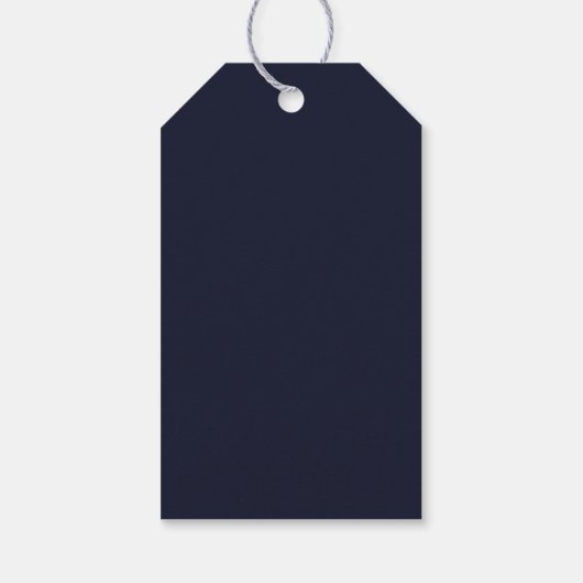 Navy bruiloft dank u. Blauw modern cadeau label Cadeaulabel (Achterkant)
