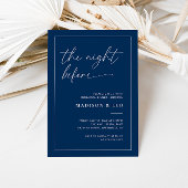 Navy bruiloft repetitie diner uitnodiging