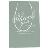 Navy bruiloft welkom dank u medium cadeauzakje (Voorkant)