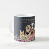 Navy Bruine Huisdier Oppasser Wandelaar honden Koffiemok (Voorkant links)