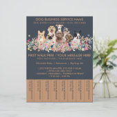 Navy Bruine Rassen Hondenuitlater Flyer Tickets (Staand voorkant)