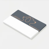 Navy Bruine Verzorger Huisdier Merklogo Post-it® Notes (Schuin)
