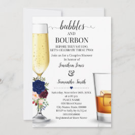 Navy Bubbles & Bourbon voor ik paren douche Kaart