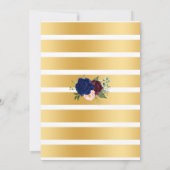 Navy Bubbles & Bourbon voor ik paren douche Kaart (Achterkant)