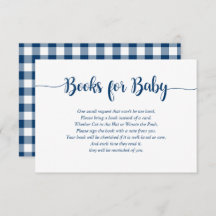 Navy Buffalo Pset Books voor Baby Invoegen Kaart