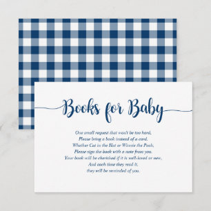 Navy Buffalo Pset Books voor Baby Invoegen Kaart