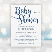 Navy Buffalo Pset Simple Baby shower Invitation Kaart