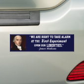 Navy Bumpersticker-James Madison... op onze vrijhe Bumpersticker (Op auto)