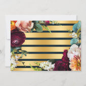 Navy Burgundy Bubbles and Brews Wedding Shower Kaart (Achterkant)