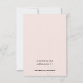 NAVY BURGUNDY PROTEA FLORAL KETTING DISPLAY KAART (Achterkant)