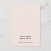 NAVY BURGUNDY PROTEA FLORAL KETTING DISPLAY KAART (Achterkant)